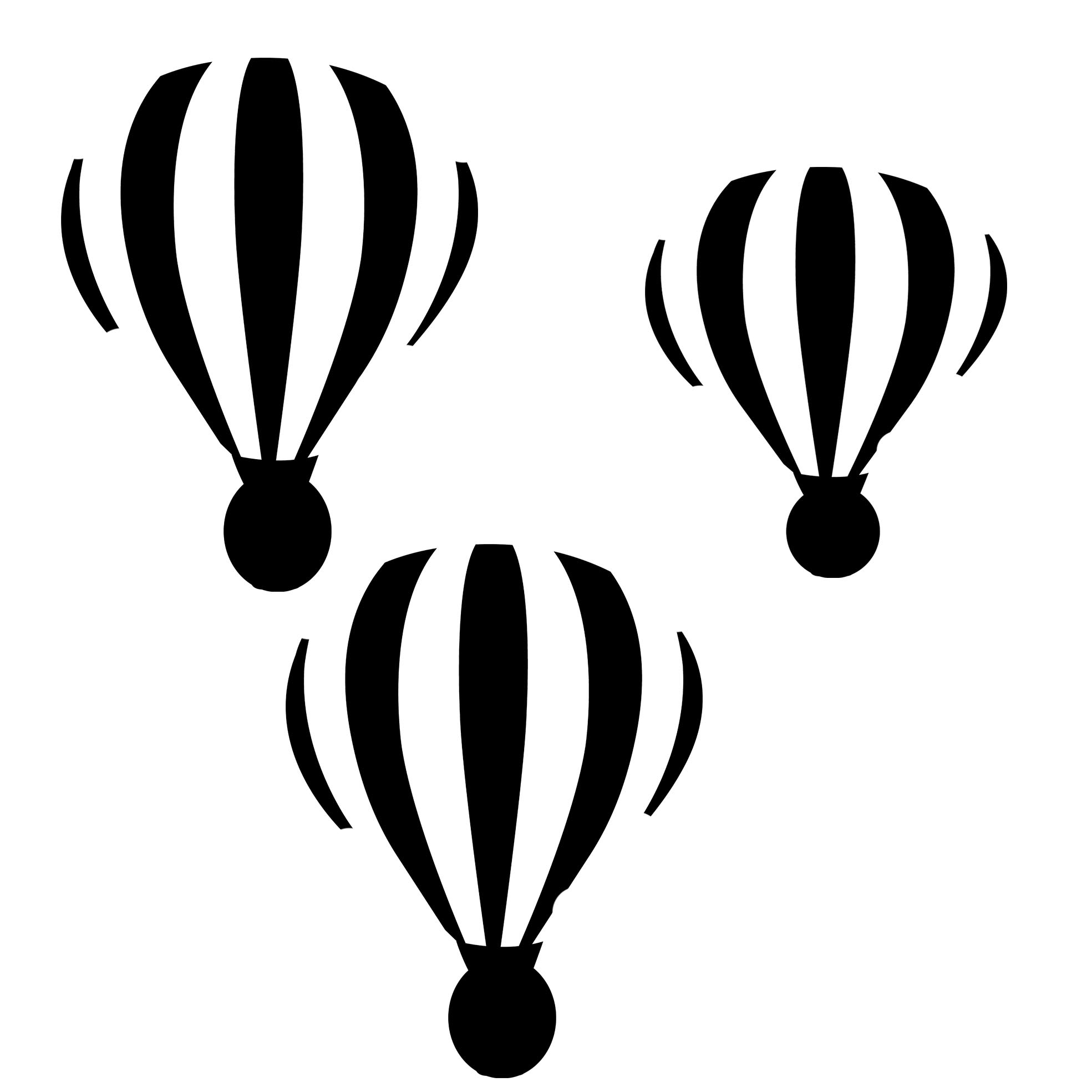 hot air balloons  poly template 8x8 sold in 3's